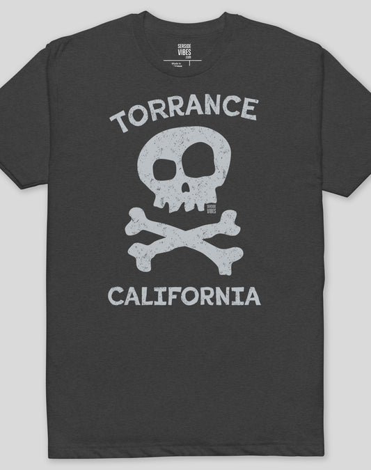Torrance Skull & Bones Tee - Cotton Blend | Charcoal