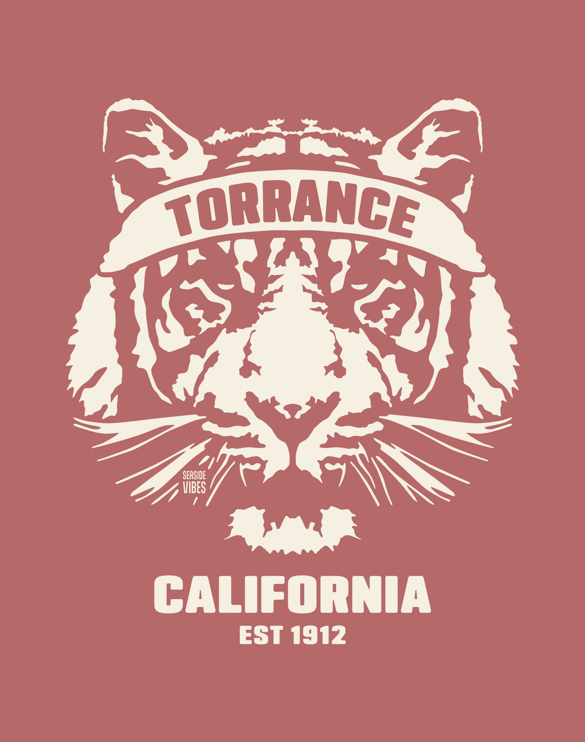 Torrance Tiger Ambush Tee - Cotton Blend | Heather Mauve