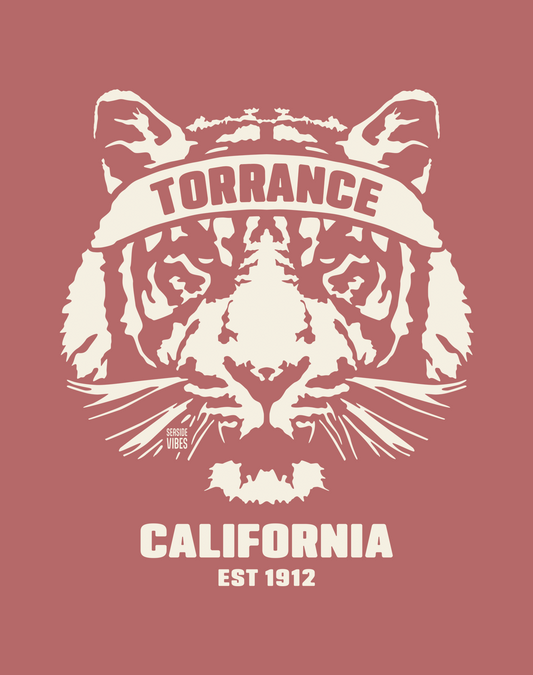 Torrance Tiger Ambush Tee - Cotton Blend | Heather Mauve