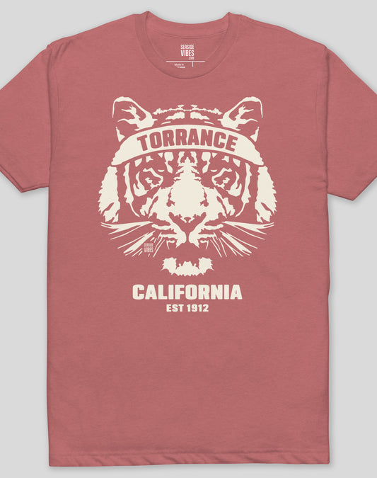 Torrance Tiger Ambush Tee - Cotton Blend | Heather Mauve