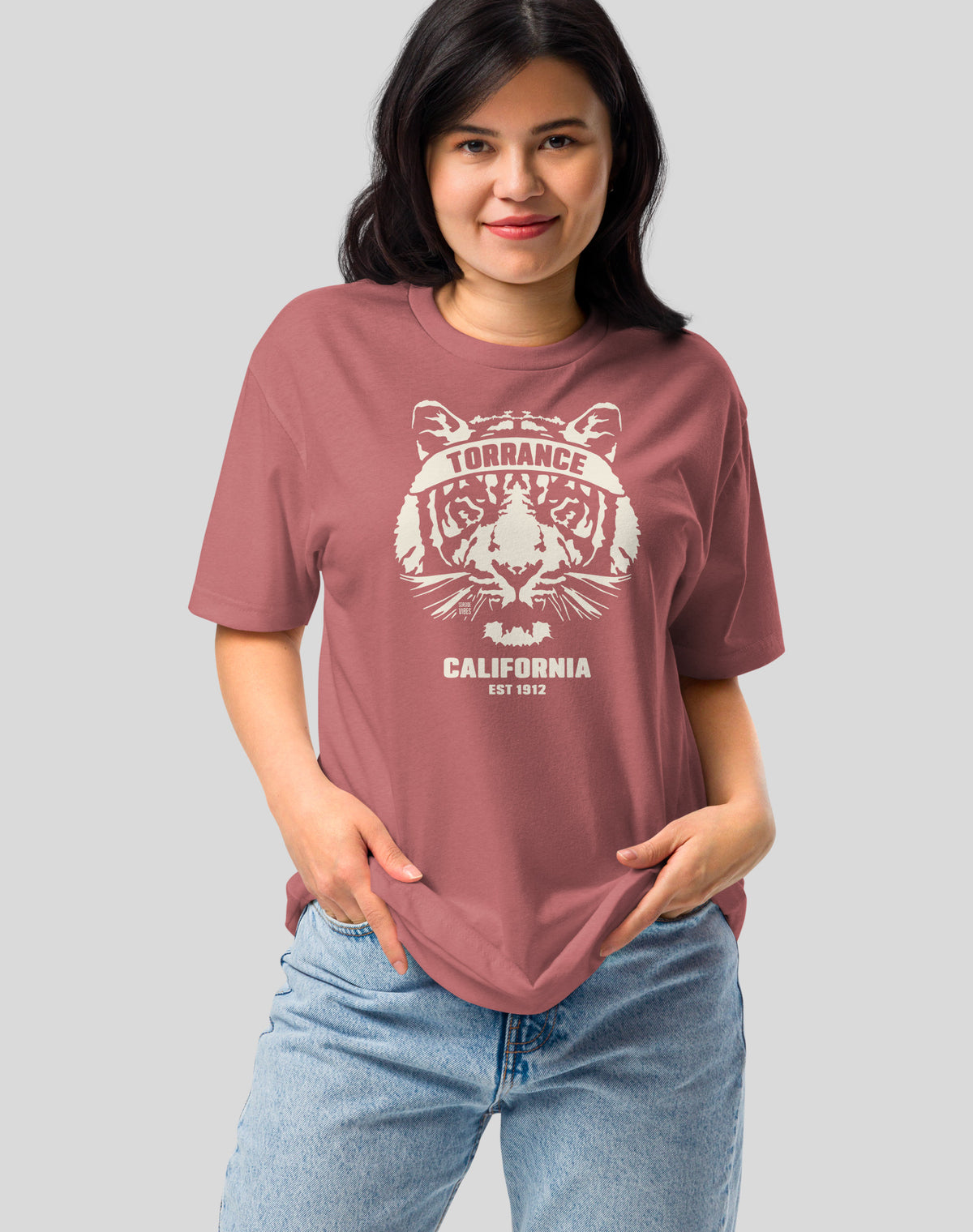 Torrance Tiger Ambush Tee - Cotton Blend | Heather Mauve