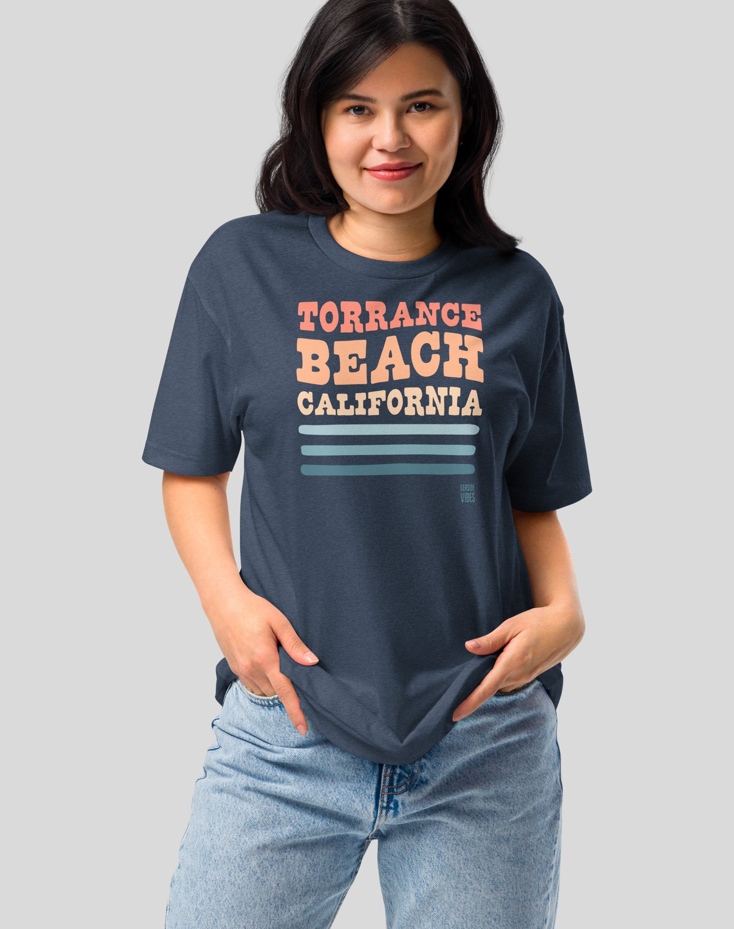 Torrance Beach Vibes Tee - Cotton Blend | Midnight Navy