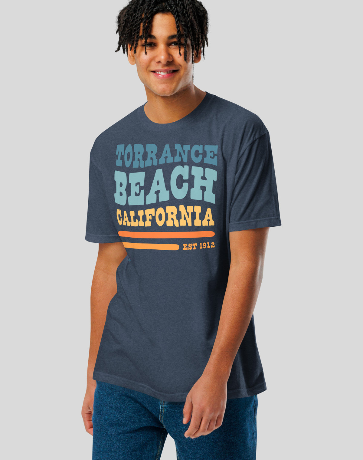 Torrance Beach Vibes Tee - Cotton Blend | Midnight Navy