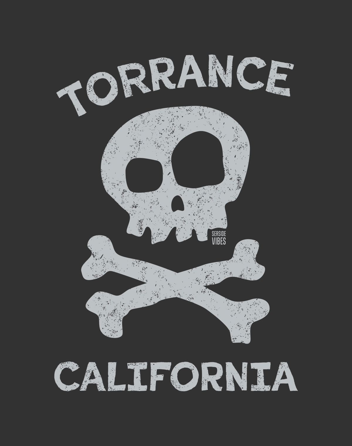 Youth: Torrance Skull and Bones Tee | Dark Grey Heather