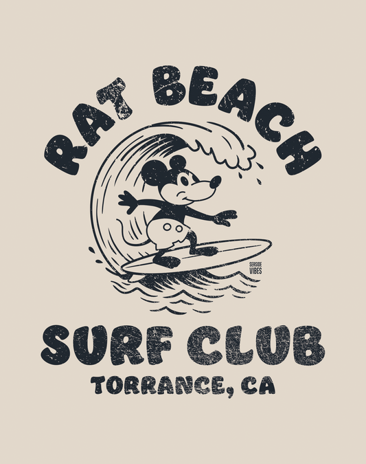 Youth: Rat Beach Steamboat Willie Surf Club Tee | Heather Dust