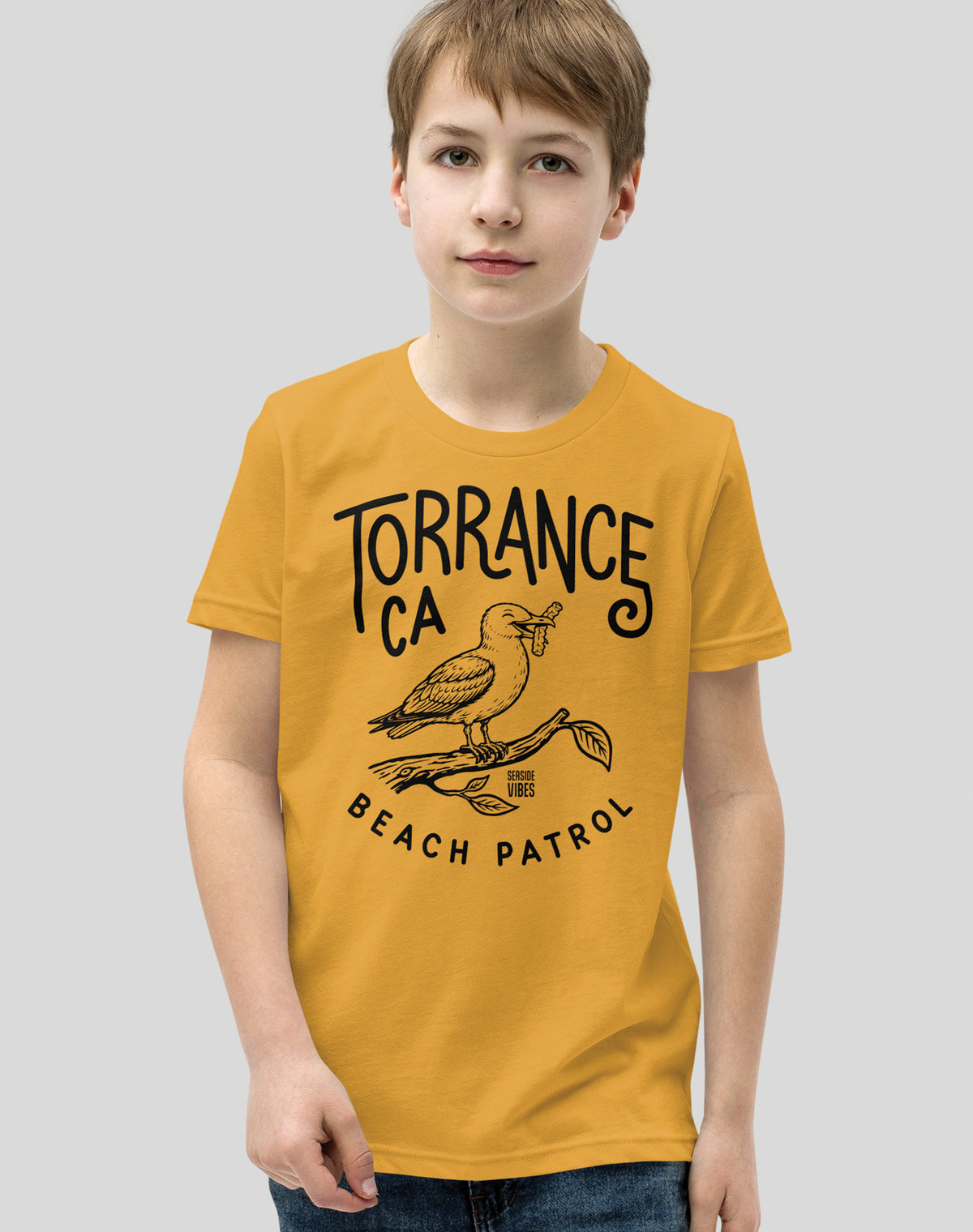 Youth: Torrance Beach Patrol Seagull Tee | Mustard