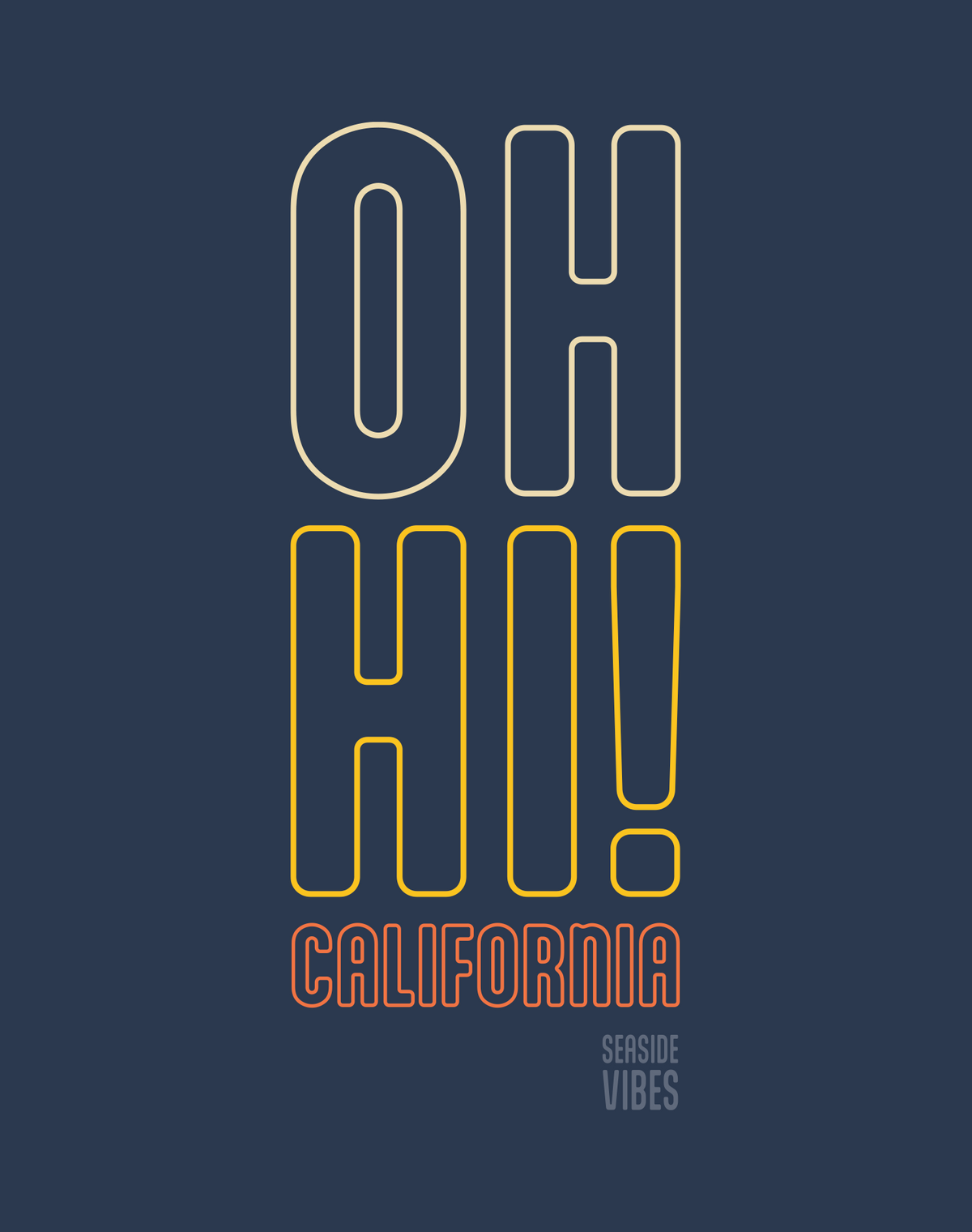 OH HI! California Tee - Cotton Blend | Midnight Navy