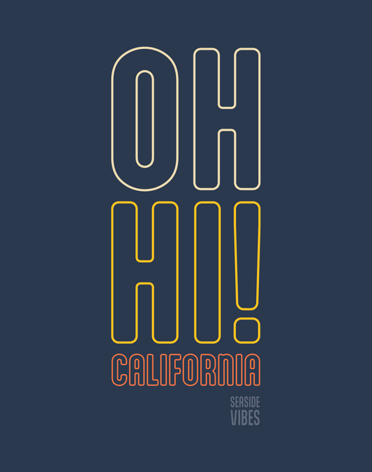 OH HI! California Tee - Cotton Blend | Midnight Navy
