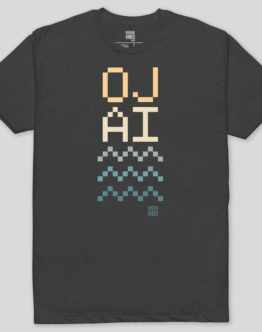 OJAI Pixel Tee - Cotton Blend | Charcoal