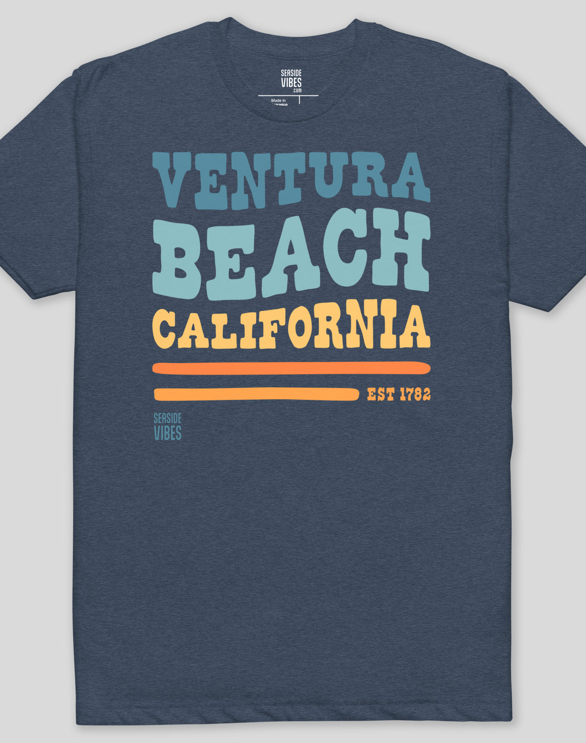 Ventura Beach Vibes Tee - Cotton Blend | Midnight Navy