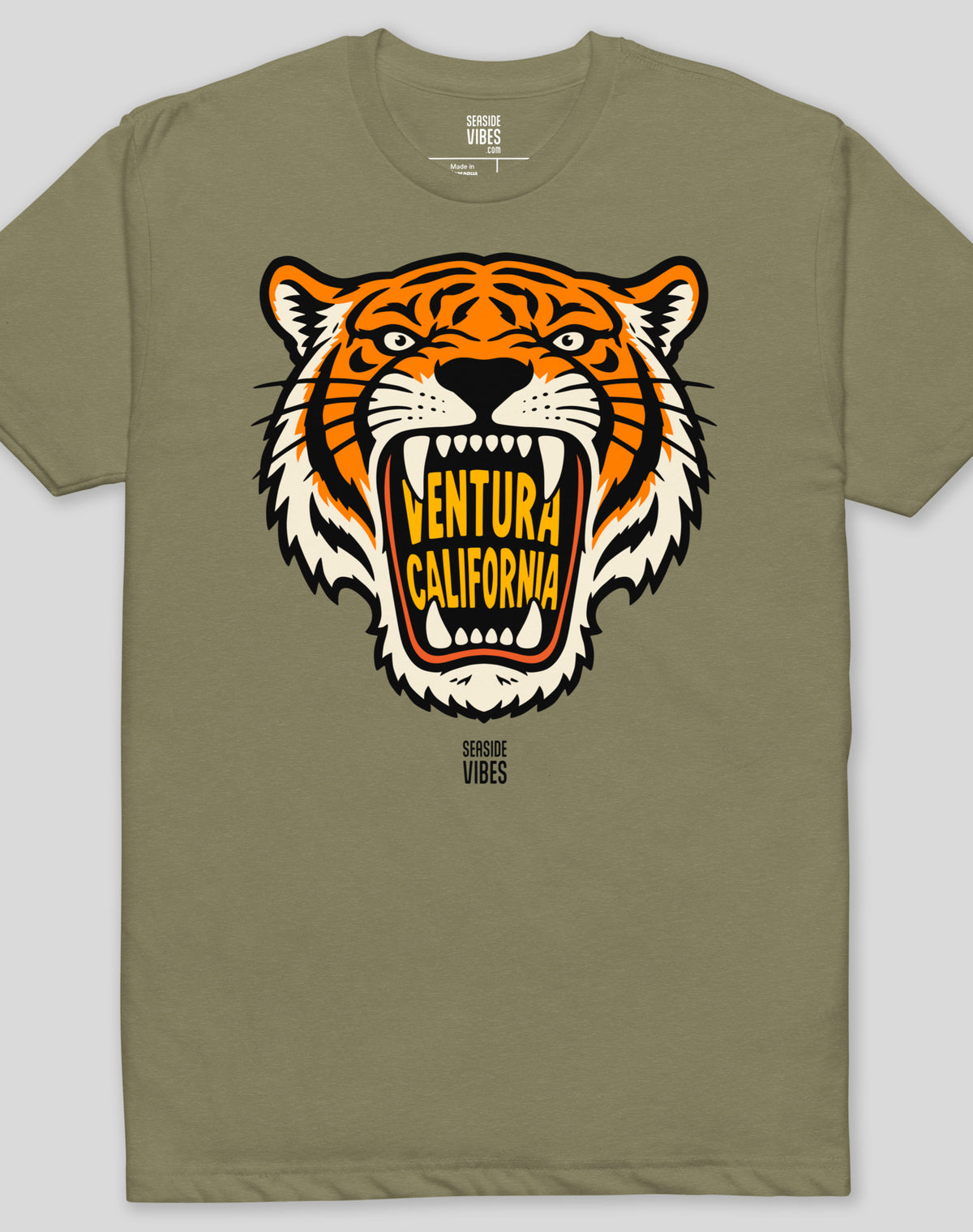 Ventura AF Tiger Tee - Cotton Blend | Military Green