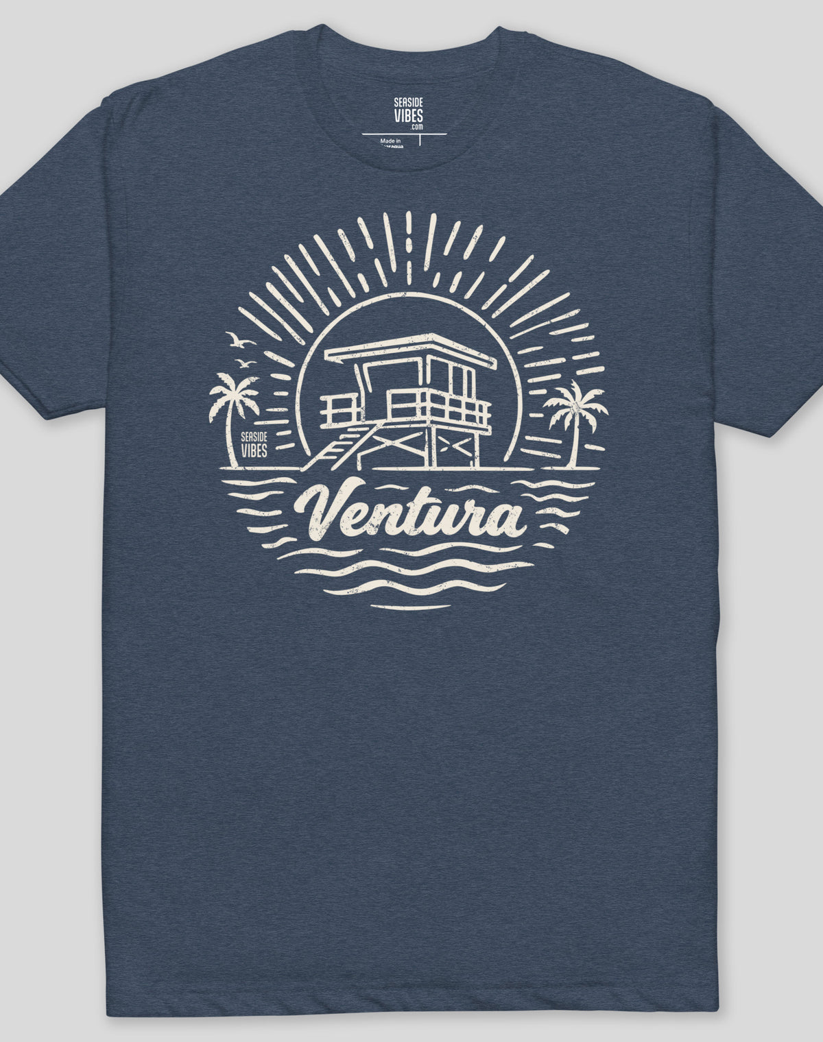 Ventura Sunrise Session Tee - Cotton Blend | Midnight Navy