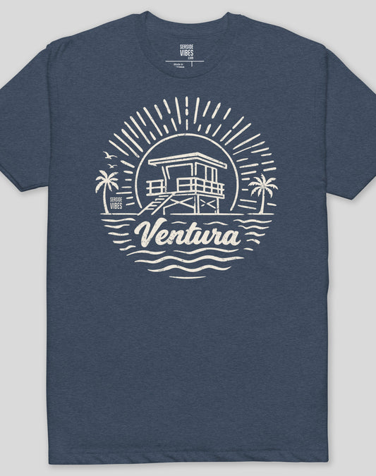 Ventura Sunrise Session Tee - Cotton Blend | Midnight Navy