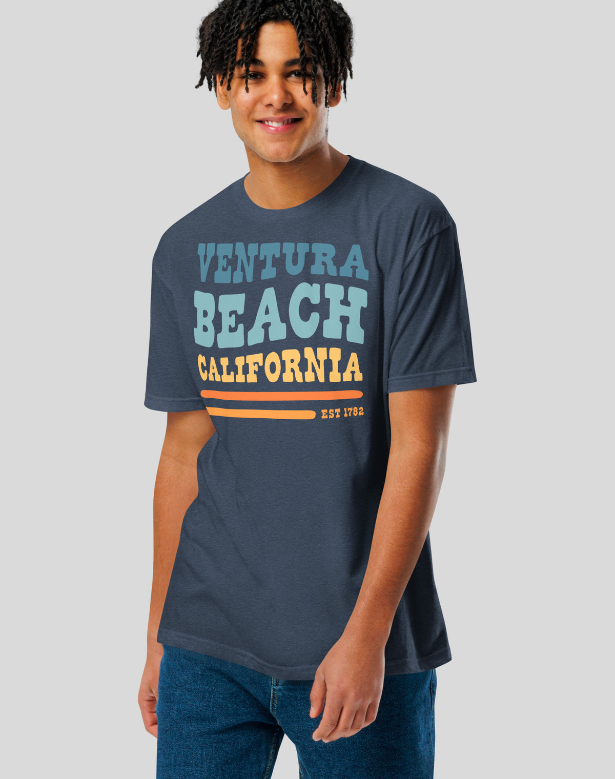 Ventura Beach Vibes Tee - Cotton Blend | Midnight Navy