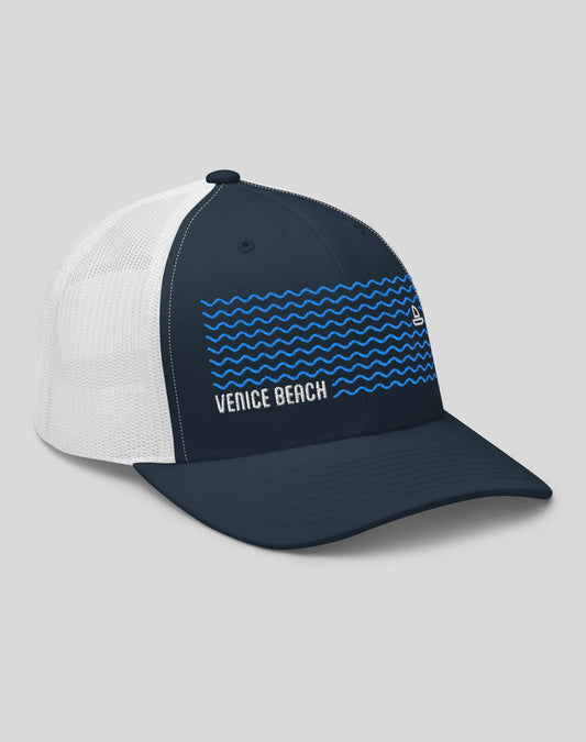 Venice Beach Dreamin' Trucker Hat - Navy/White