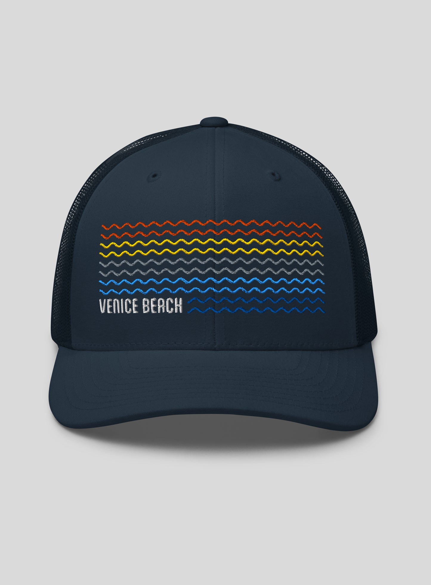 Venice Beach Sunset Trucker Hat - Navy/Navy
