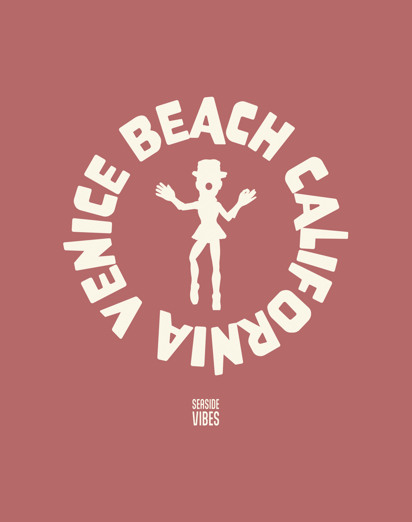 Venice Beach Ballerina Clown Tee - Cotton Blend | Heather Mauve
