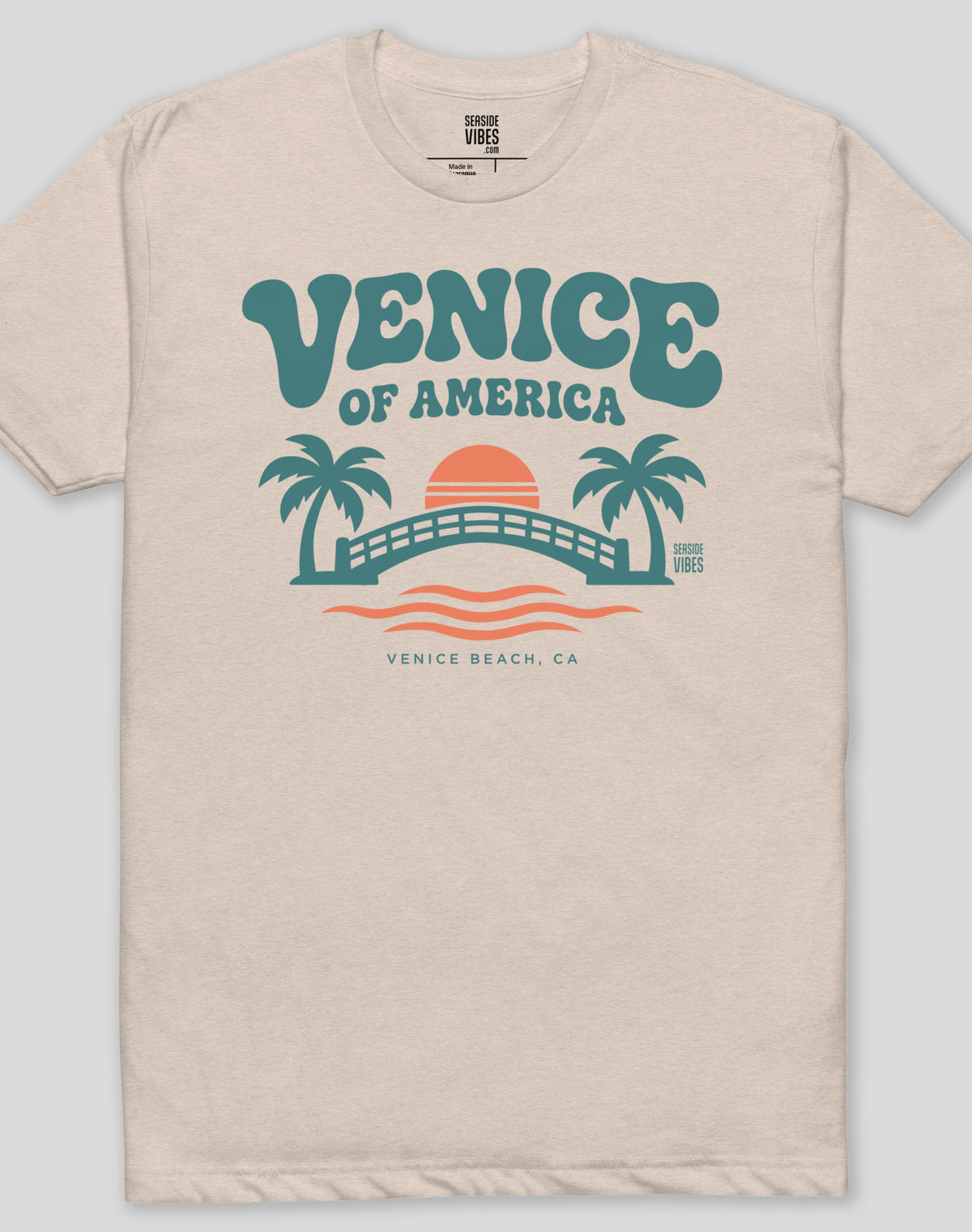 Venice of America Tee - Cotton Blend | Sand
