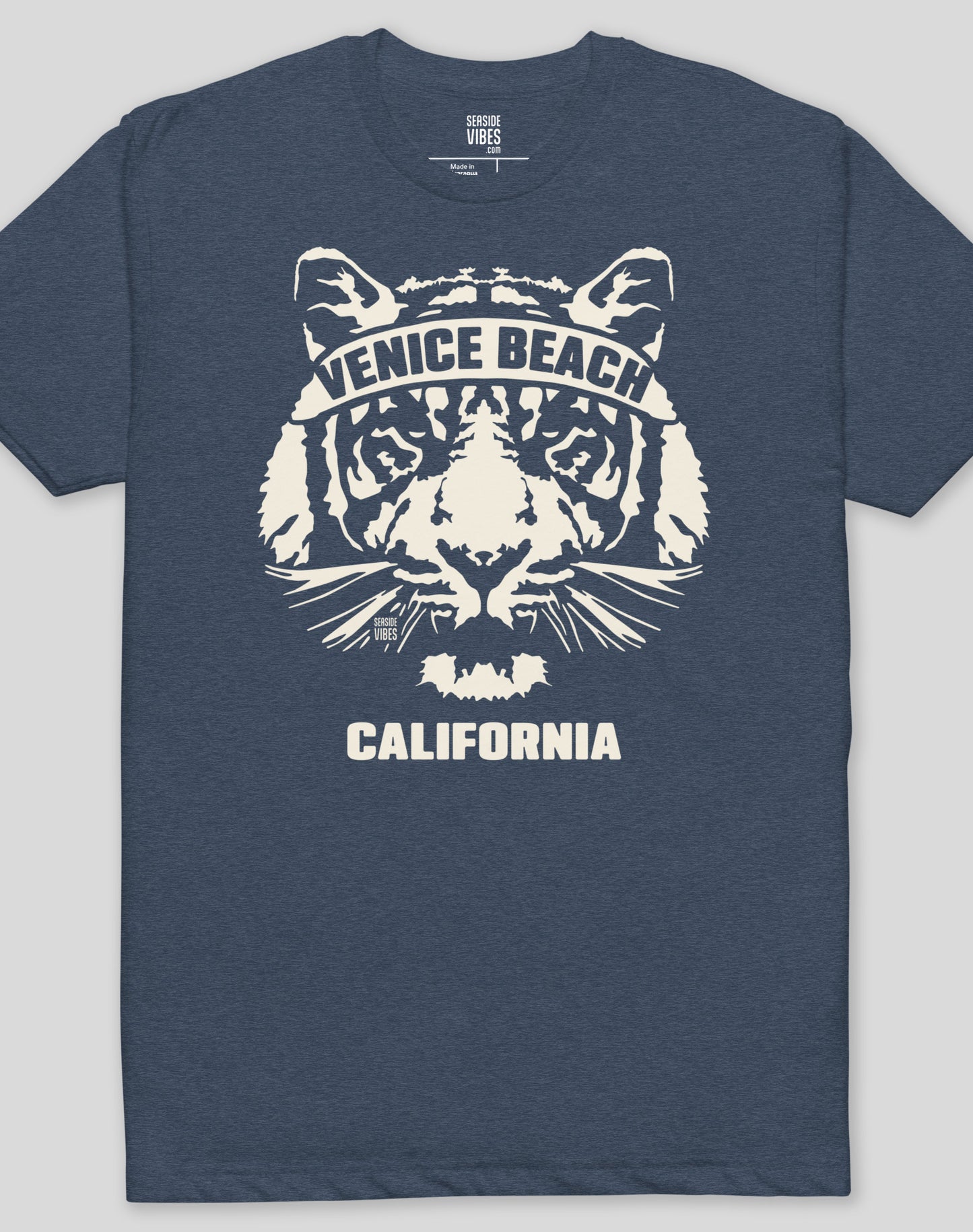 Venice Beach Tiger Ambush Tee - Cotton Blend | Midnight Navy