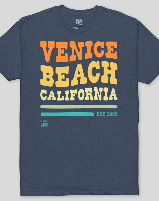 Venice Beach Vibes Tee - Cotton Blend | Midnight Navy