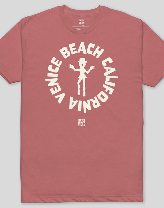 Venice Beach Ballerina Clown Tee - Cotton Blend | Heather Mauve