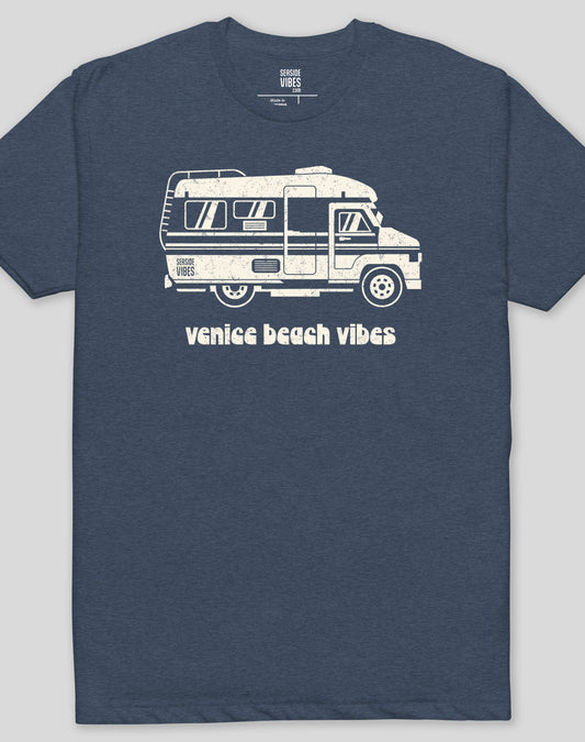 Venice Beach RV Vibes Tee - Cotton Blend | Midnight Navy