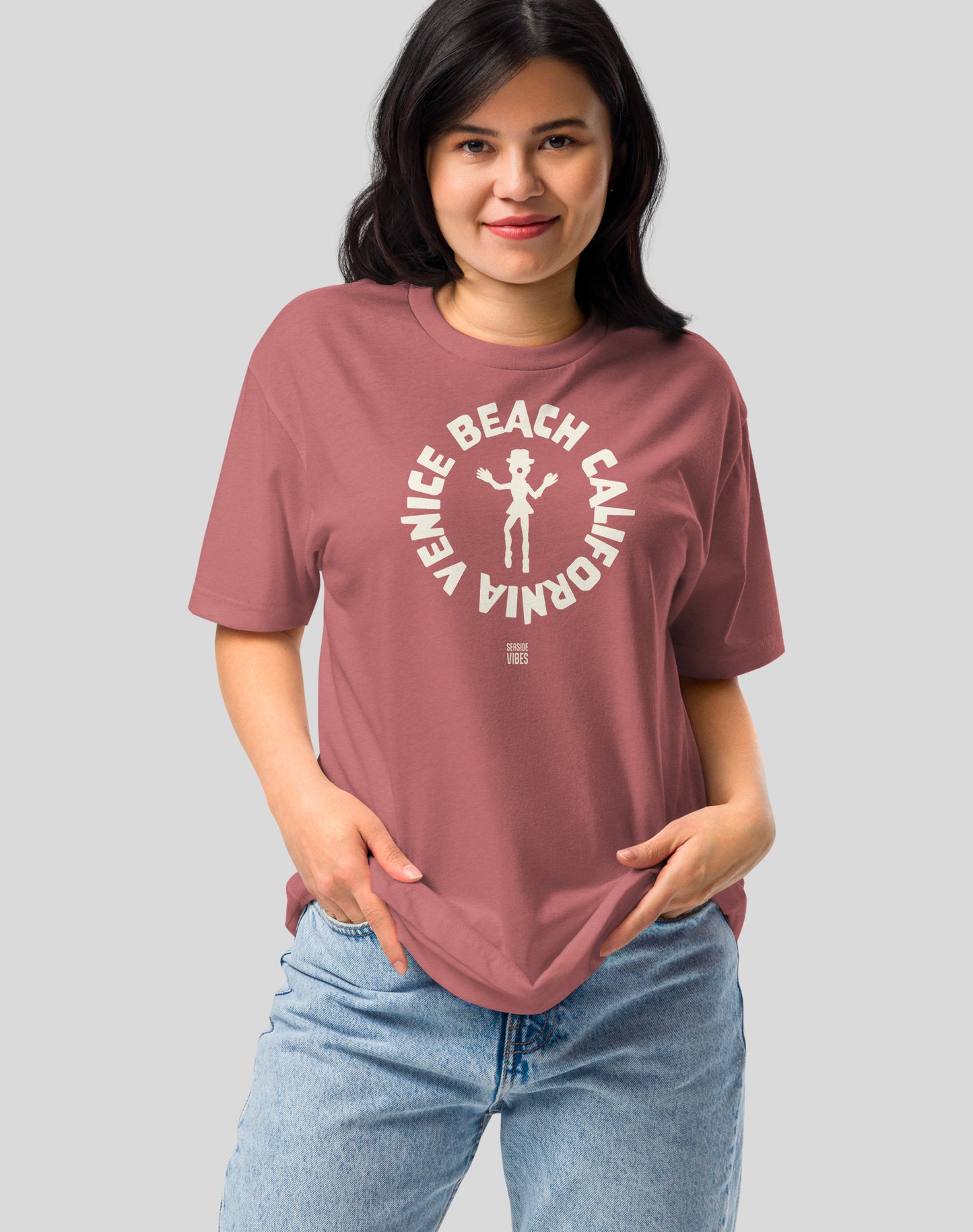 Venice Beach Ballerina Clown Tee - Cotton Blend | Heather Mauve