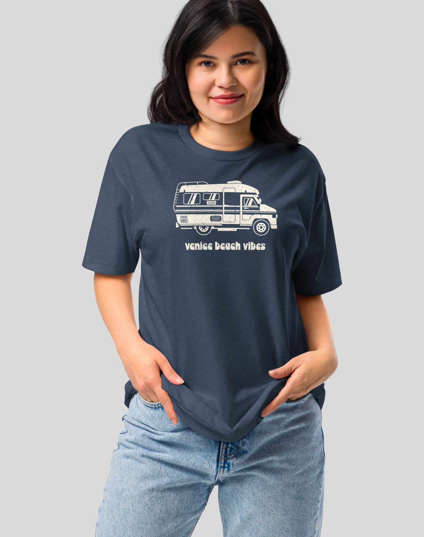 Venice Beach RV Vibes Tee - Cotton Blend | Midnight Navy