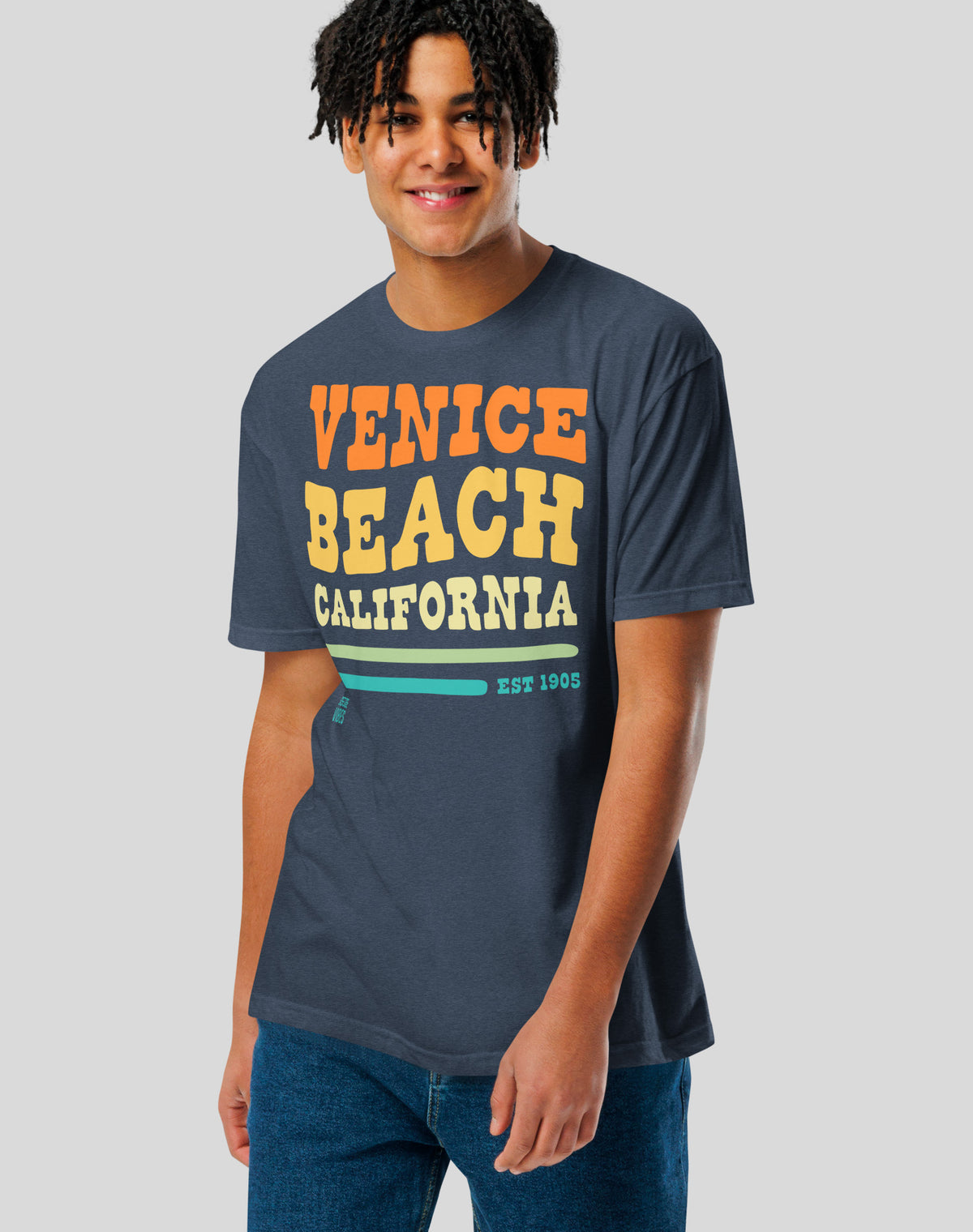 Venice Beach Vibes Tee - Cotton Blend | Midnight Navy