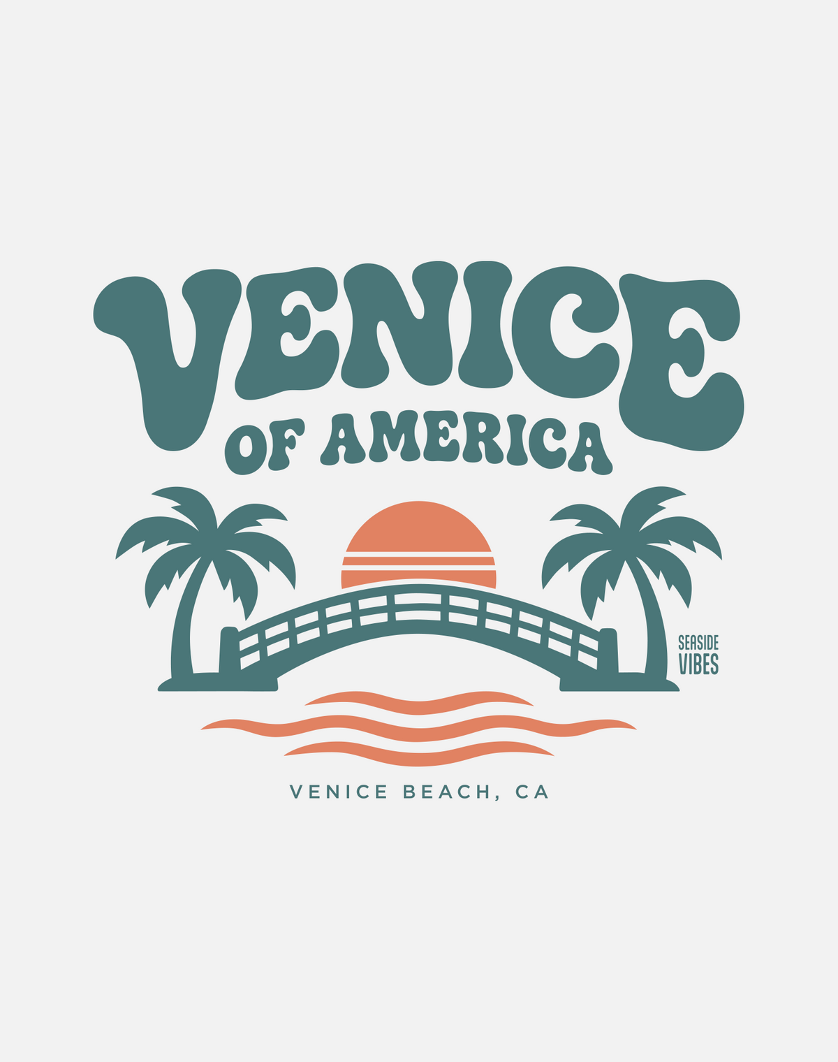 V-Neck: Venice of America Tee - White