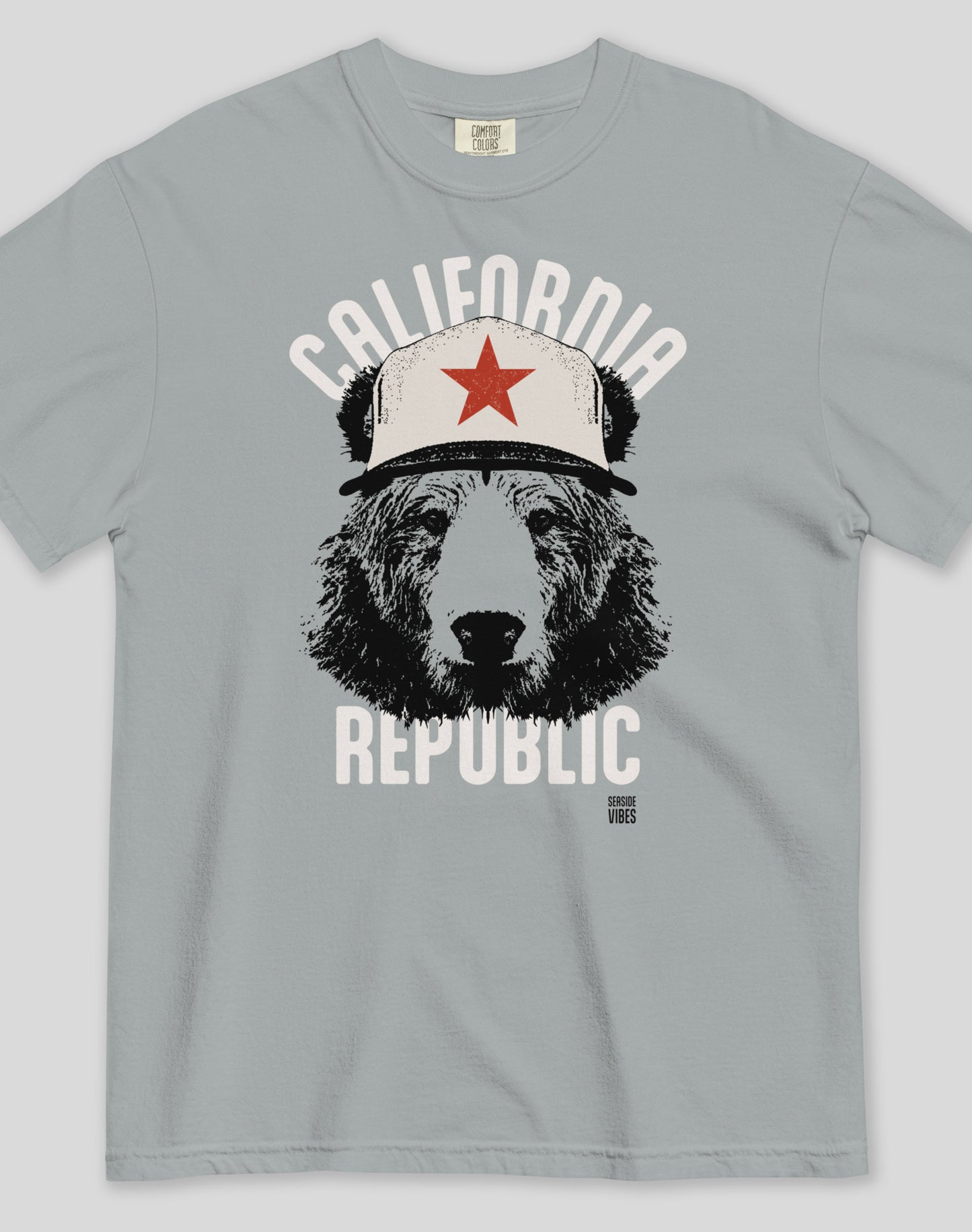 Unisex: California Republic AF Tee - 100% Cotton | Granite
