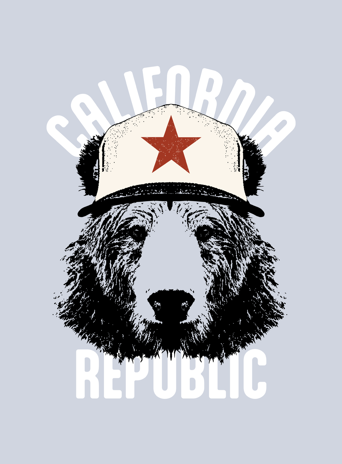 Unisex: California Republic AF Tee - Light Blue