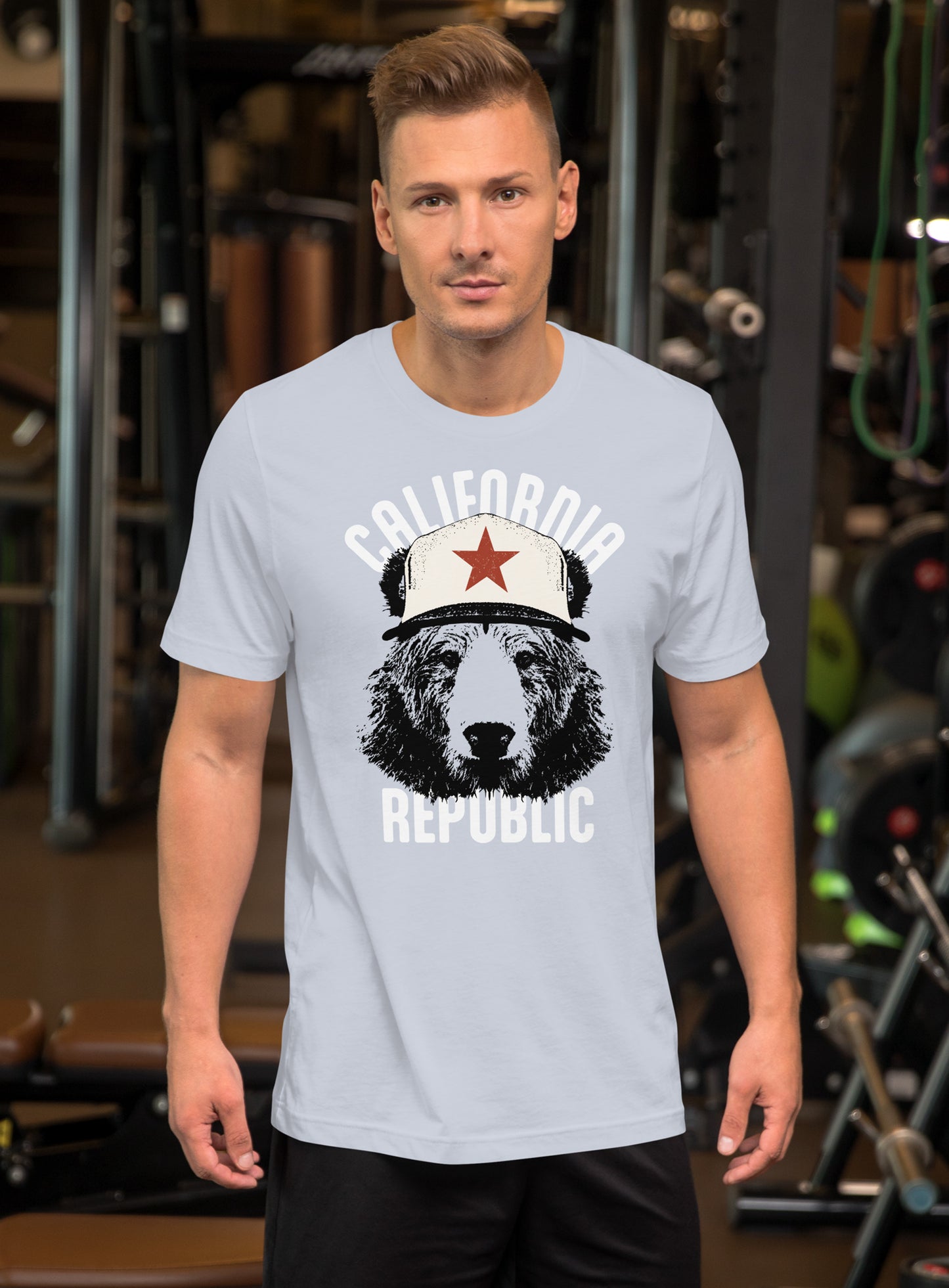 Unisex: California Republic AF Tee - Light Blue
