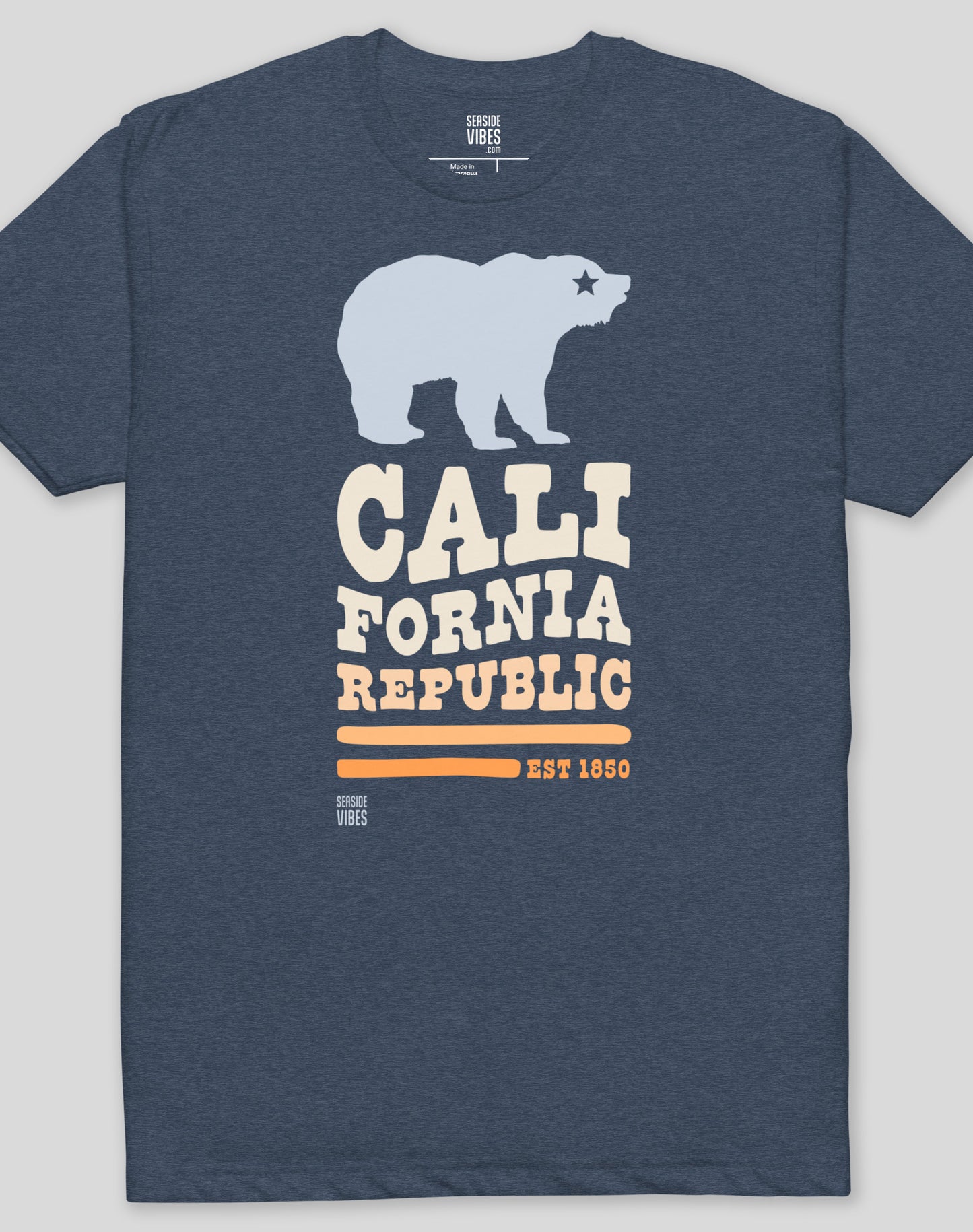 California Republic Bear Tee - Cotton Blend | Midnight Navy