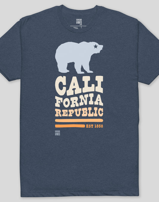 California Republic Bear Tee - Cotton Blend | Midnight Navy