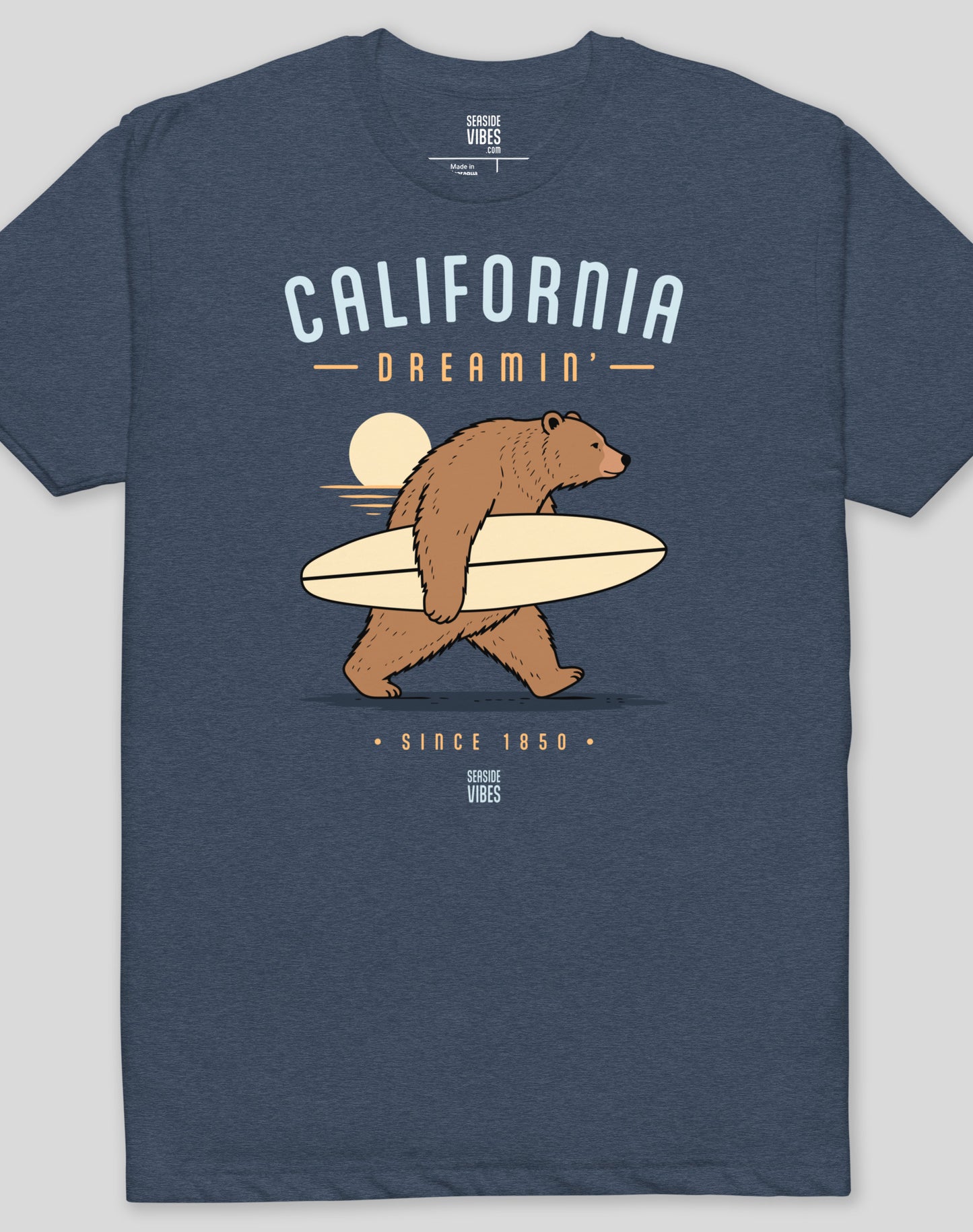 California Dreamin' Bear Tee - Cotton Blend | Midnight Navy