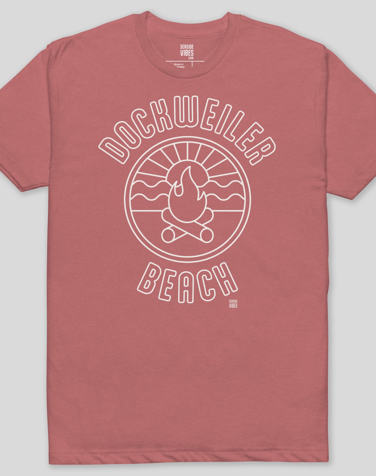 Dockweiler Beach Sunset Tee - Cotton Blend | Heather Mauve