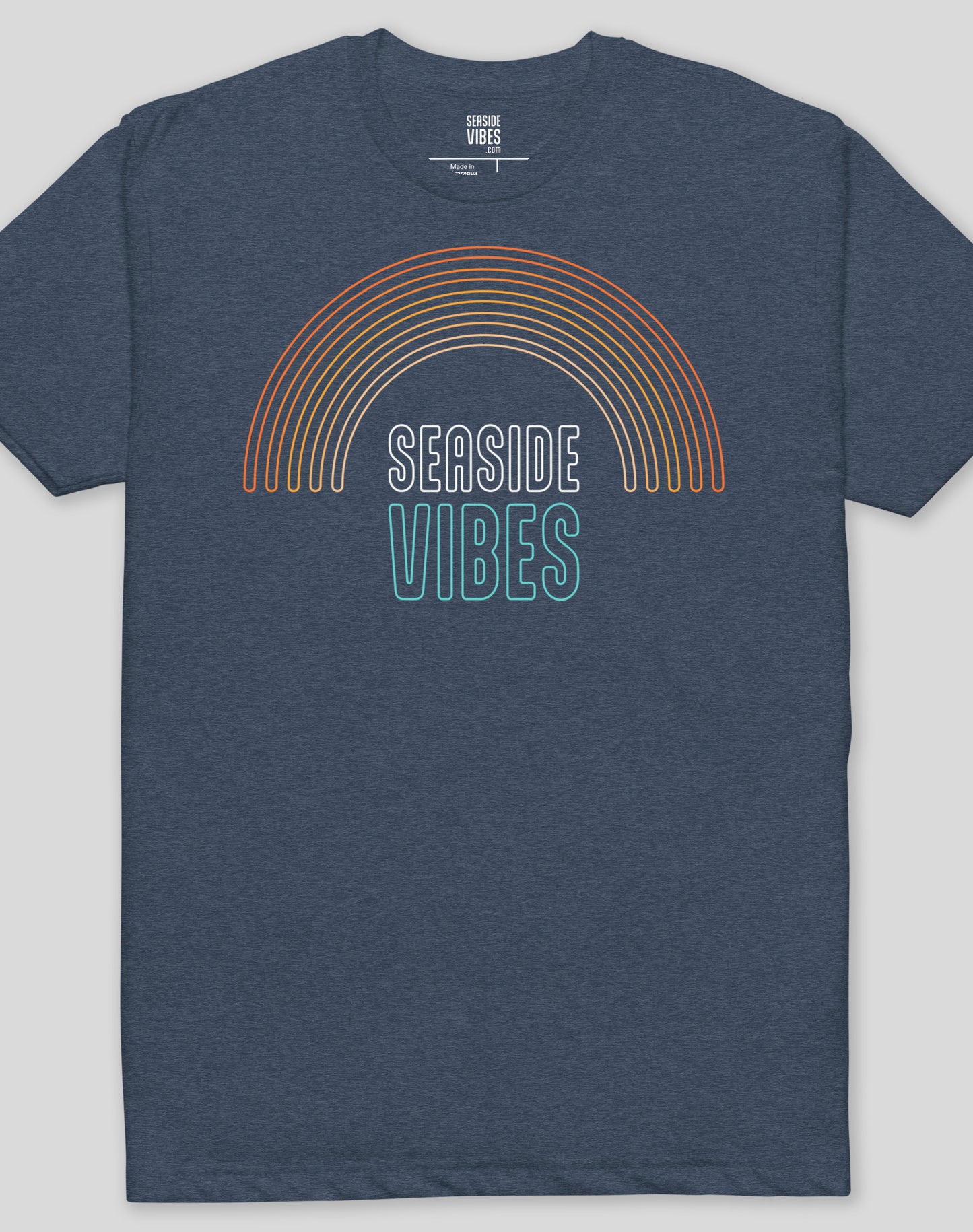 Seaside Vibes Logo Tee - Cotton Blend | Midnight Navy