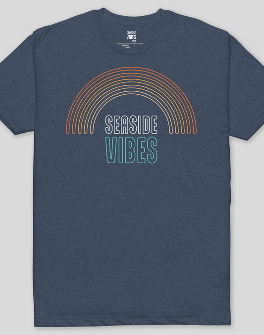 Seaside Vibes Logo Tee - Cotton Blend | Midnight Navy